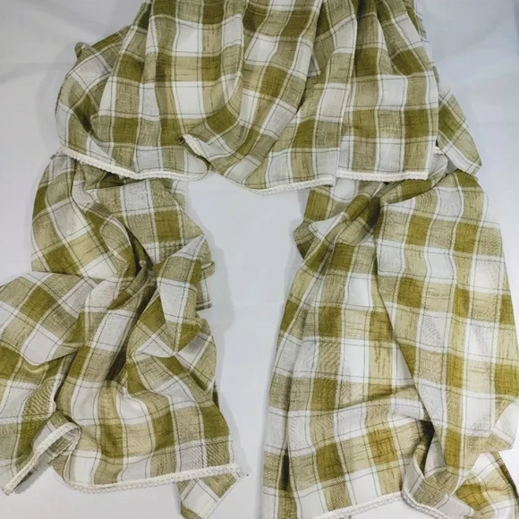 S. Lichtenburg & Co. NWT Sage Plaid Country Kitchen Tier Curtains Valance Panels - Picture 7 of 9